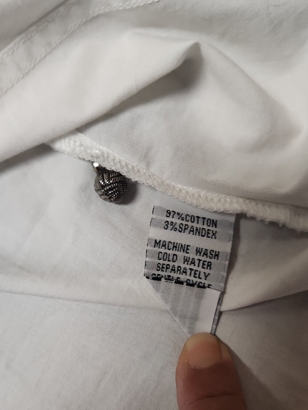 White Women’s Button-Down Shirt - Picture 9 of 9